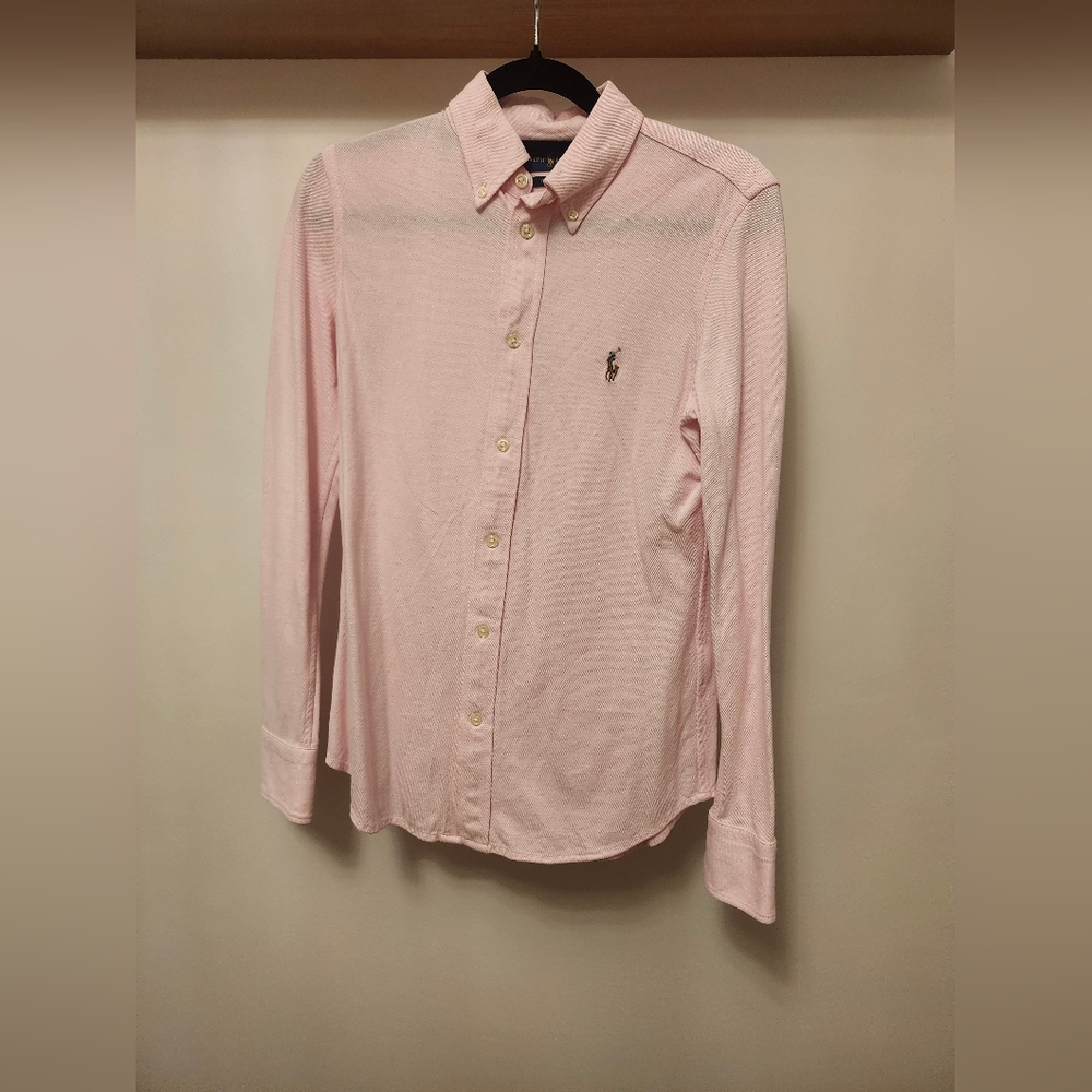 Polo Ralph Lauren Women's Light Pink Button-Down Shirt